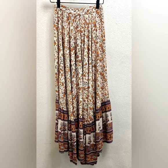 Spell and the Gypsy Castaway Gypsy Love Skirt Orange Blossom Size Small Hi-Low - Picture 9 of 15
